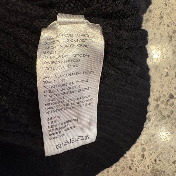 NWT Free People Emmaline Open Back Black Mini Cable Knit Sweater Dress Size S - Picture 13 of 13